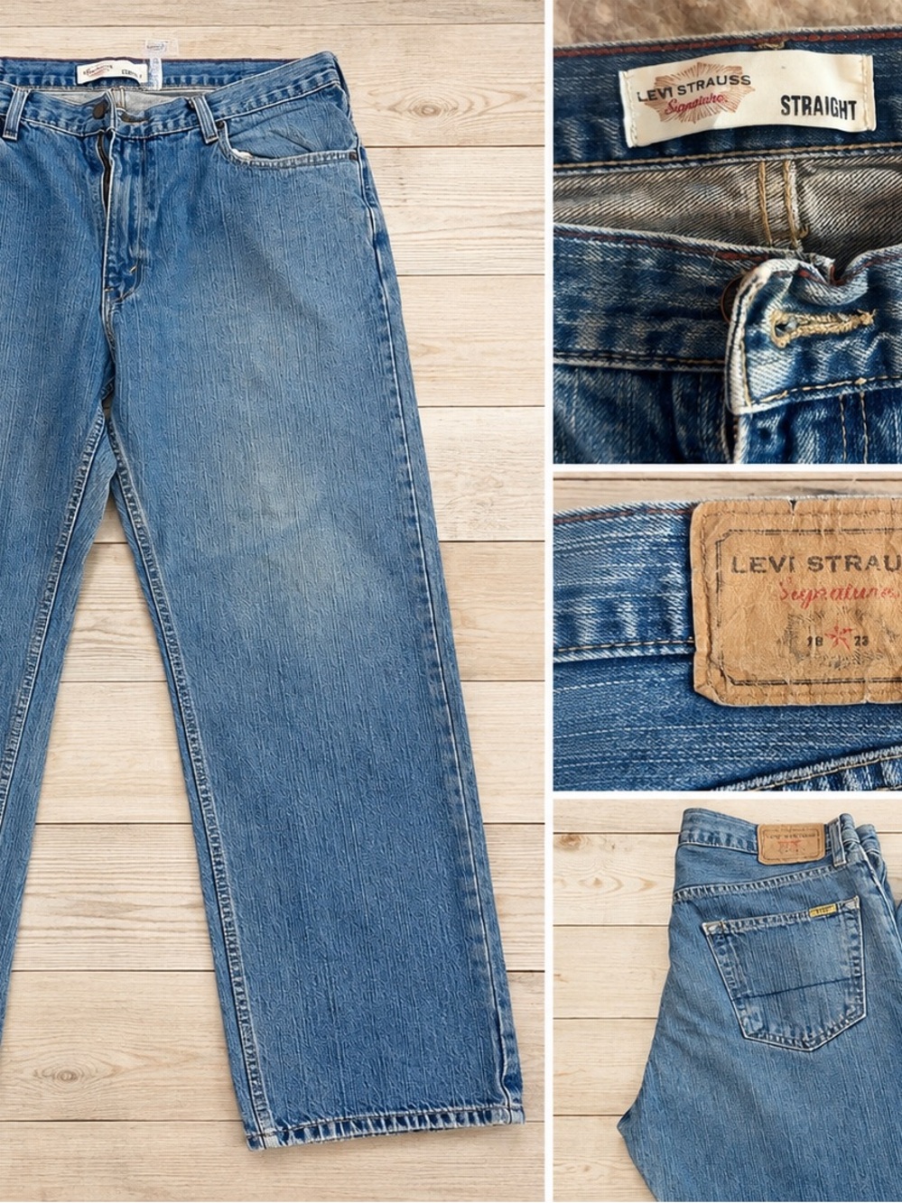 Levi's Men’s Straight Jeans - Medium Blue Denim 36 X 30